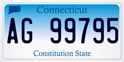 CT license plate AG99795