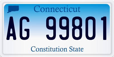 CT license plate AG99801