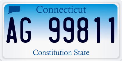 CT license plate AG99811