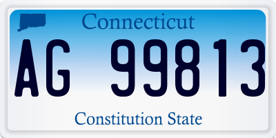 CT license plate AG99813