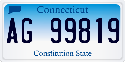 CT license plate AG99819