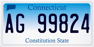 CT license plate AG99824