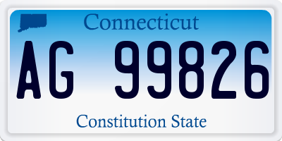 CT license plate AG99826
