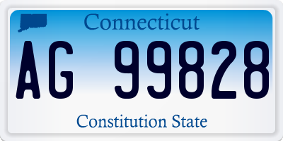CT license plate AG99828