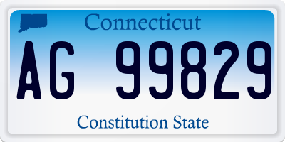 CT license plate AG99829