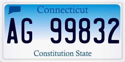 CT license plate AG99832
