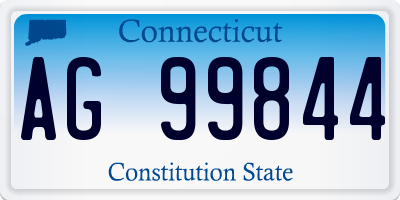 CT license plate AG99844