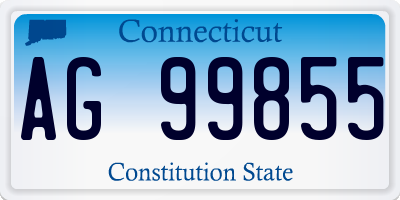 CT license plate AG99855