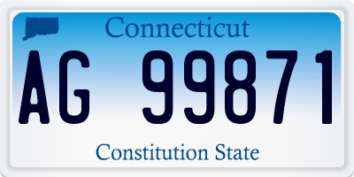 CT license plate AG99871