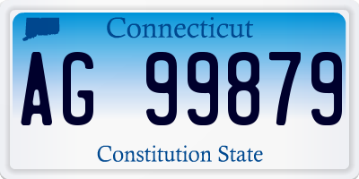 CT license plate AG99879