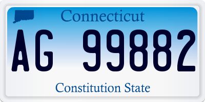 CT license plate AG99882