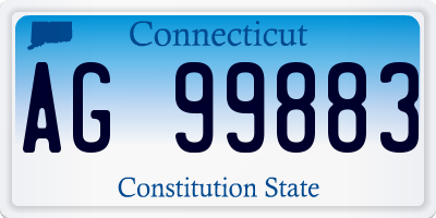 CT license plate AG99883