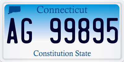 CT license plate AG99895