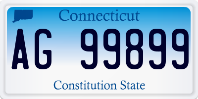 CT license plate AG99899