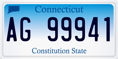 CT license plate AG99941
