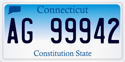 CT license plate AG99942