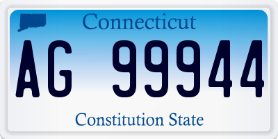 CT license plate AG99944