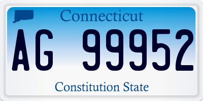 CT license plate AG99952