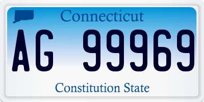 CT license plate AG99969