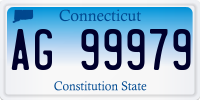 CT license plate AG99979