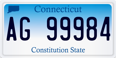 CT license plate AG99984