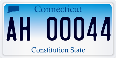 CT license plate AH00044