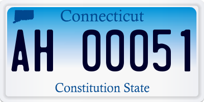 CT license plate AH00051
