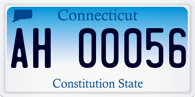 CT license plate AH00056