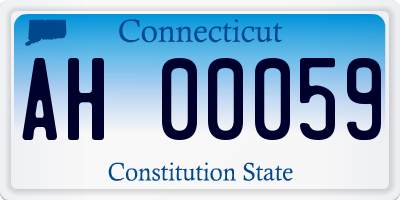 CT license plate AH00059