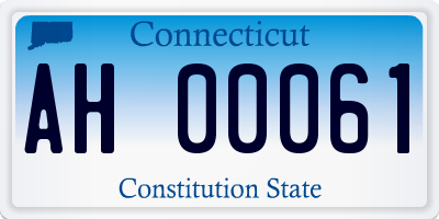 CT license plate AH00061