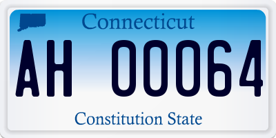 CT license plate AH00064