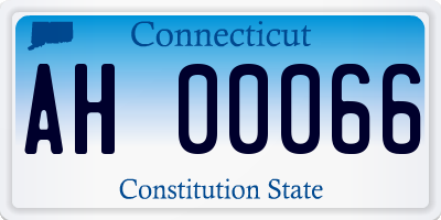 CT license plate AH00066