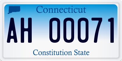 CT license plate AH00071