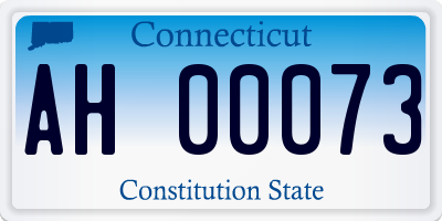 CT license plate AH00073