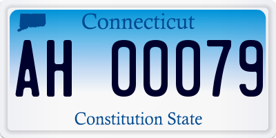 CT license plate AH00079