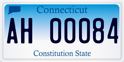 CT license plate AH00084