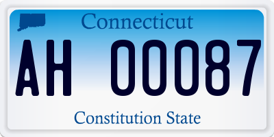 CT license plate AH00087
