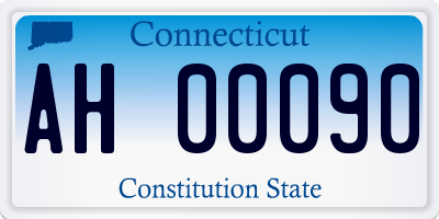CT license plate AH00090