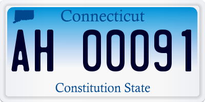 CT license plate AH00091
