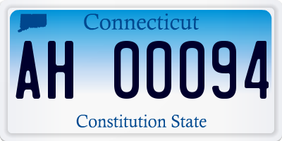 CT license plate AH00094