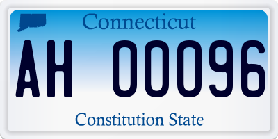 CT license plate AH00096