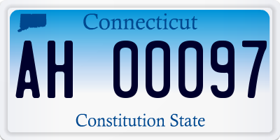 CT license plate AH00097