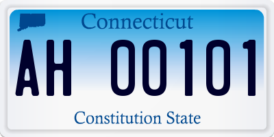 CT license plate AH00101
