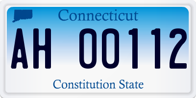 CT license plate AH00112