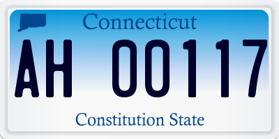 CT license plate AH00117