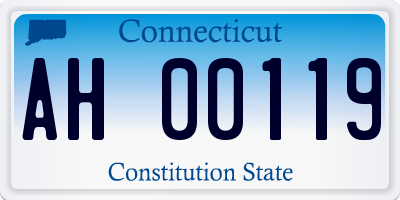 CT license plate AH00119