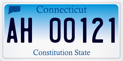 CT license plate AH00121