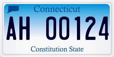 CT license plate AH00124