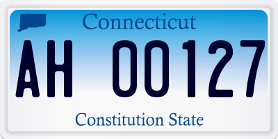 CT license plate AH00127