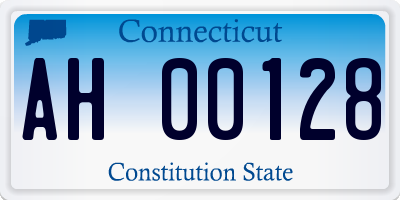 CT license plate AH00128